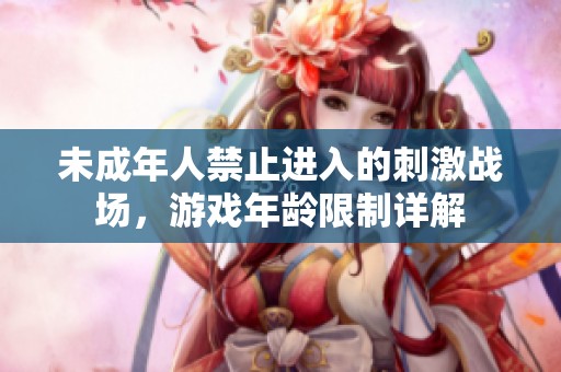 未成年人禁止进入的刺激战场，游戏年龄限制详解