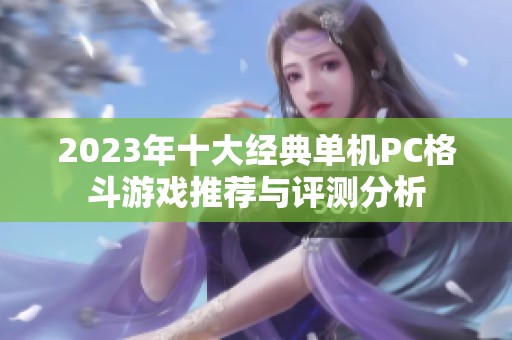 2023年十大经典单机PC格斗游戏推荐与评测分析