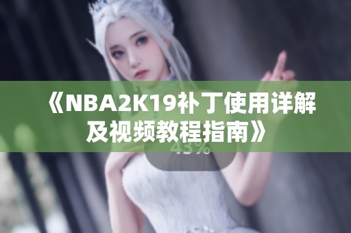 《NBA2K19补丁使用详解及视频教程指南》