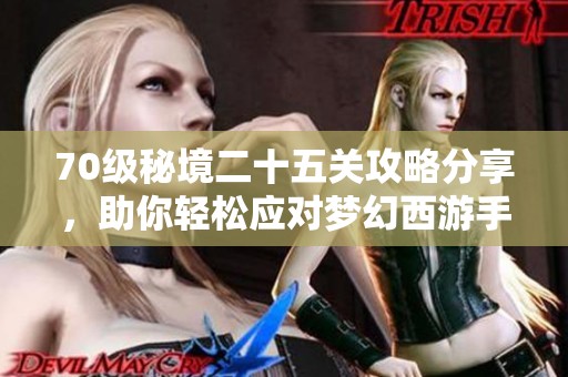 70级秘境二十五关攻略分享，助你轻松应对梦幻西游手游挑战