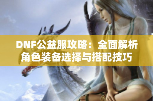 DNF公益服攻略：全面解析角色装备选择与搭配技巧