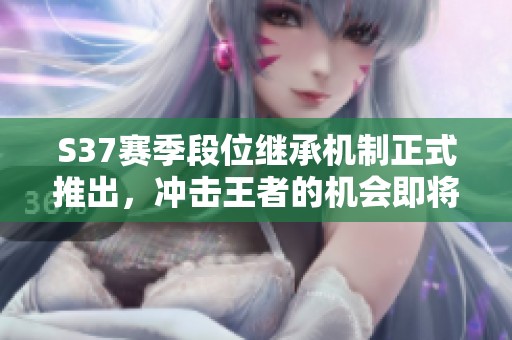 S37赛季段位继承机制正式推出，冲击王者的机会即将来临
