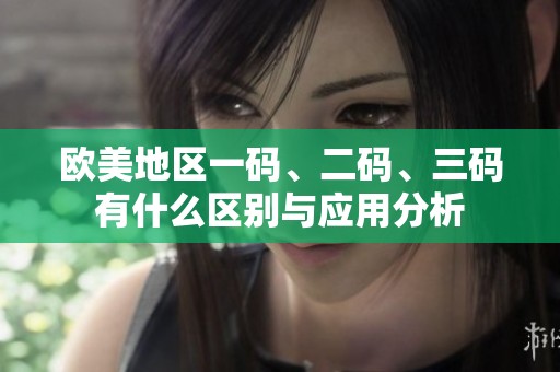 欧美地区一码、二码、三码有什么区别与应用分析