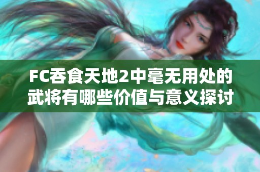FC吞食天地2中毫无用处的武将有哪些价值与意义探讨