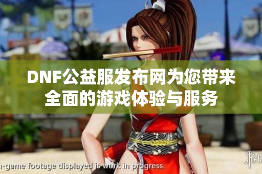 DNF公益服发布网为您带来全面的游戏体验与服务