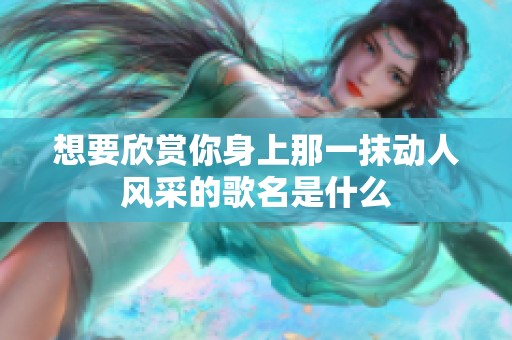 想要欣赏你身上那一抹动人风采的歌名是什么