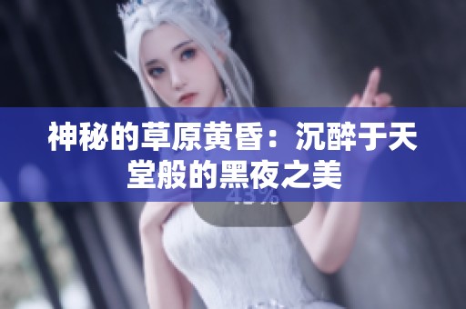 神秘的草原黄昏：沉醉于天堂般的黑夜之美