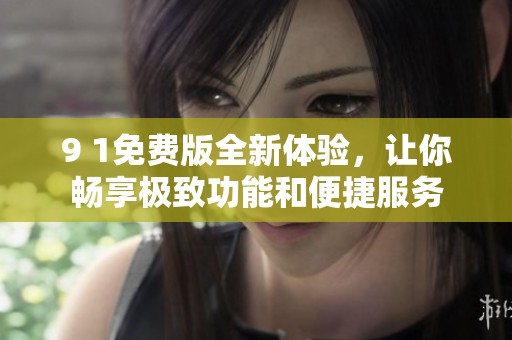 9 1免费版全新体验，让你畅享极致功能和便捷服务