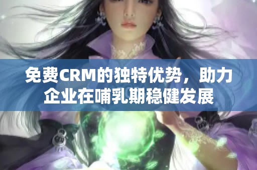 免费CRM的独特优势，助力企业在哺乳期稳健发展