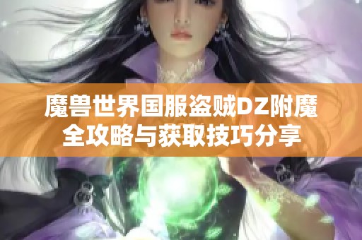 魔兽世界国服盗贼DZ附魔全攻略与获取技巧分享