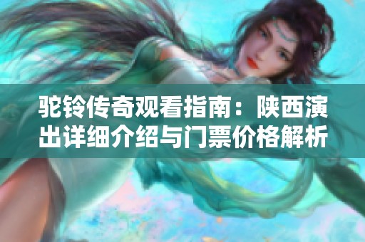 驼铃传奇观看指南：陕西演出详细介绍与门票价格解析