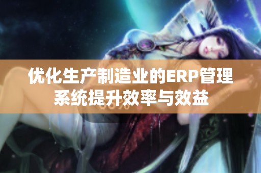 优化生产制造业的ERP管理系统提升效率与效益