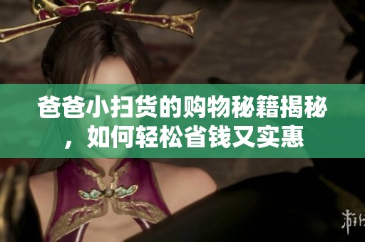爸爸小扫货的购物秘籍揭秘，如何轻松省钱又实惠