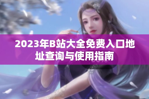 2023年B站大全免费入口地址查询与使用指南