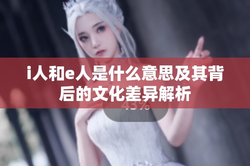 i人和e人是什么意思及其背后的文化差异解析