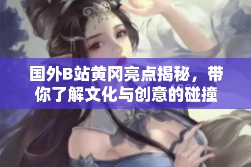 国外B站黄冈亮点揭秘，带你了解文化与创意的碰撞