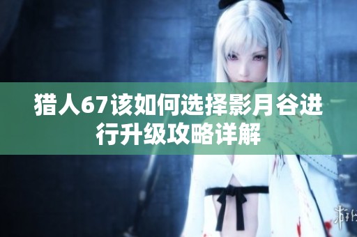 猎人67该如何选择影月谷进行升级攻略详解
