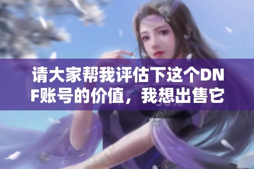 请大家帮我评估下这个DNF账号的价值，我想出售它