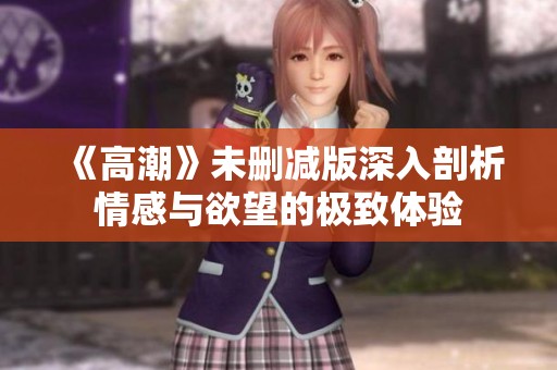 《高潮》未删减版深入剖析情感与欲望的极致体验