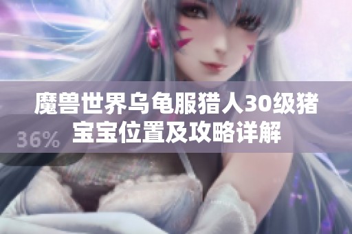 魔兽世界乌龟服猎人30级猪宝宝位置及攻略详解