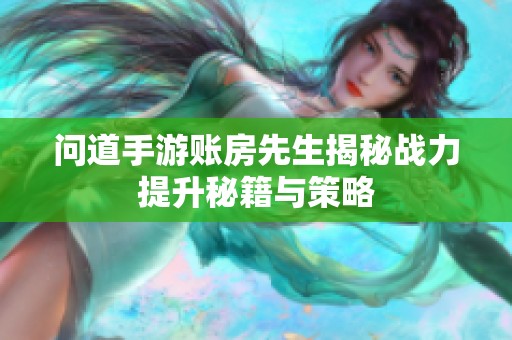 问道手游账房先生揭秘战力提升秘籍与策略