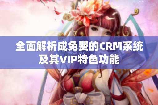 全面解析成免费的CRM系统及其VIP特色功能