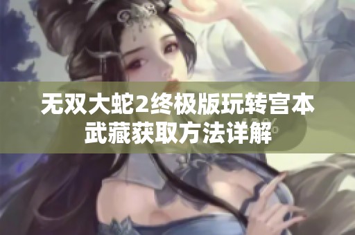 无双大蛇2终极版玩转宫本武藏获取方法详解