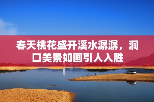 春天桃花盛开溪水潺潺，洞口美景如画引人入胜