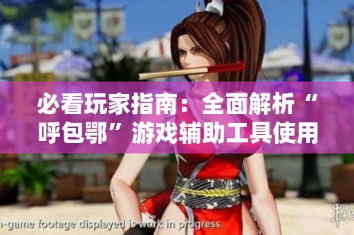 必看玩家指南：全面解析“呼包鄂”游戏辅助工具使用技巧