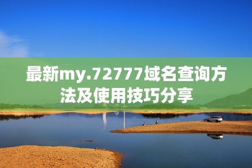 最新my.72777域名查询方法及使用技巧分享