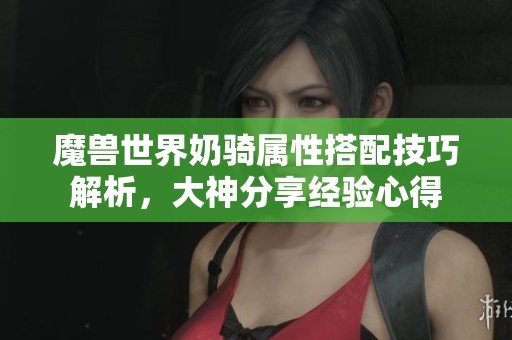 魔兽世界奶骑属性搭配技巧解析，大神分享经验心得
