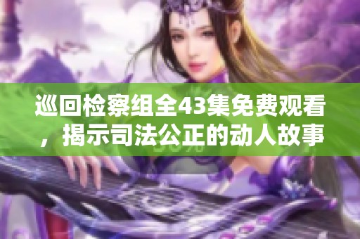 巡回检察组全43集免费观看，揭示司法公正的动人故事