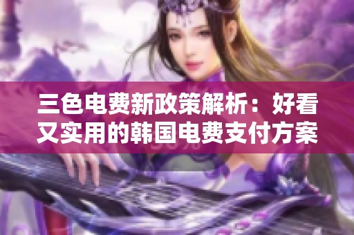 三色电费新政策解析：好看又实用的韩国电费支付方案