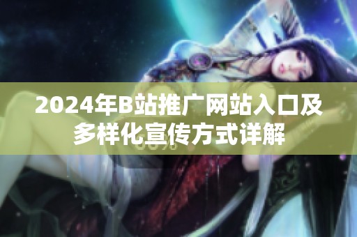 2024年B站推广网站入口及多样化宣传方式详解
