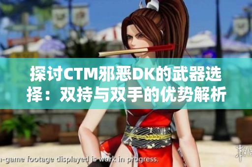 探讨CTM邪恶DK的武器选择：双持与双手的优势解析