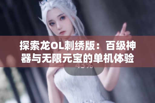 探索龙OL刺绣版：百级神器与无限元宝的单机体验