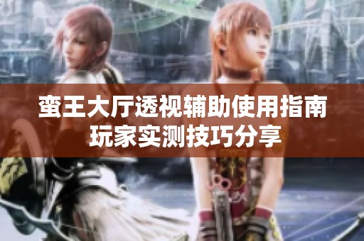 蛮王大厅透视辅助使用指南 玩家实测技巧分享
