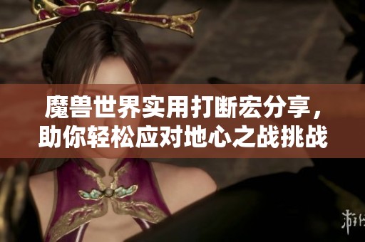 魔兽世界实用打断宏分享，助你轻松应对地心之战挑战