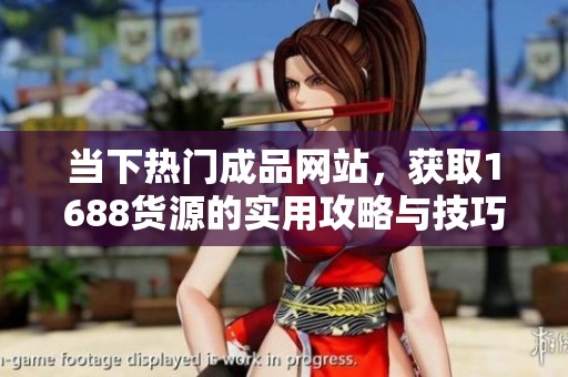 当下热门成品网站，获取1688货源的实用攻略与技巧