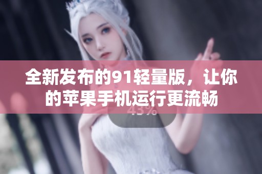 全新发布的91轻量版，让你的苹果手机运行更流畅