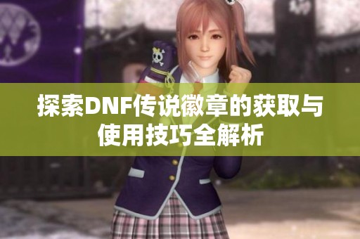 探索DNF传说徽章的获取与使用技巧全解析