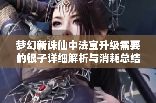 梦幻新诛仙中法宝升级需要的银子详细解析与消耗总结