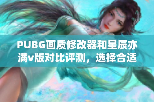 PUBG画质修改器和星辰亦满v版对比评测，选择合适的手游工具