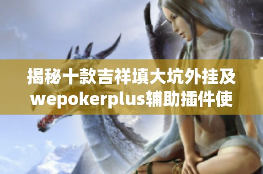揭秘十款吉祥填大坑外挂及wepokerplus辅助插件使用体验
