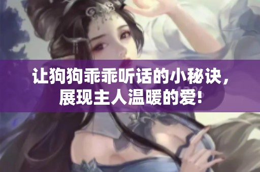 让狗狗乖乖听话的小秘诀，展现主人温暖的爱!