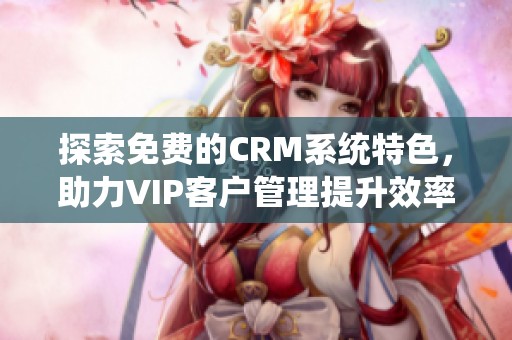 探索免费的CRM系统特色，助力VIP客户管理提升效率