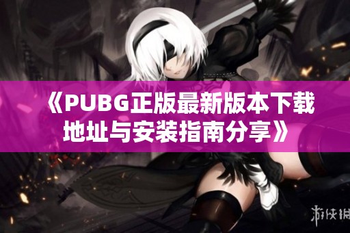 《PUBG正版最新版本下载地址与安装指南分享》