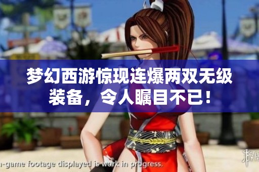 梦幻西游惊现连爆两双无级装备，令人瞩目不已！