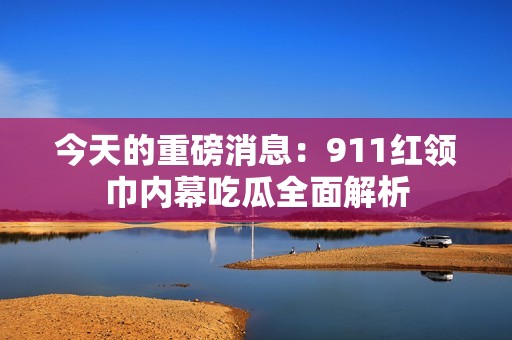 今天的重磅消息：911红领巾内幕吃瓜全面解析