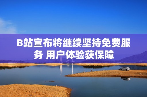 B站宣布将继续坚持免费服务 用户体验获保障